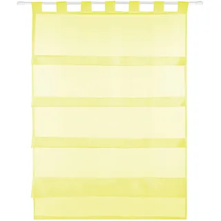 BestLivings Bistrogardine Schlaufen 80 x 110 cm Gelb/Transparent 1 St.