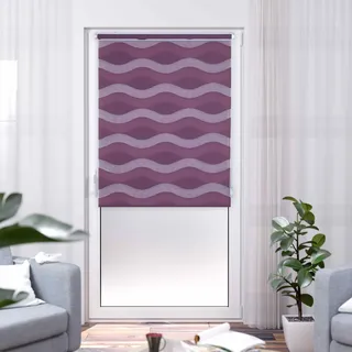 K-HOME Klemmfix Doppelrollo Welle 35 x 150 cm bordeaux