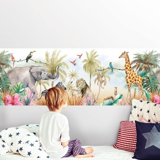 kina - SM0048 Wand Aufkleber mit Bändern für das Kinderzimmer - Grafik Dschungel Griechischer Schutz und Dekoration von Wänden, Möbeln, Tischen und Kleiderschränken 50x130 cm