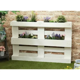 6 Stück Blumenkasten für Europalette Metall Blumentopf Pflanztopf Gartendeko