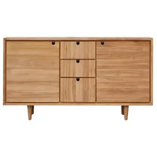 Tikamoon Waschtisch Waschbeckenunterschrank aus Teak 145 cm Massivholz Jonak beige