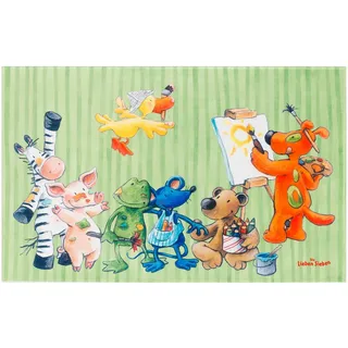 DIE LIEBEN SIEBEN Kinderteppich 100 x 160 cm Grün/Mehrfarbig