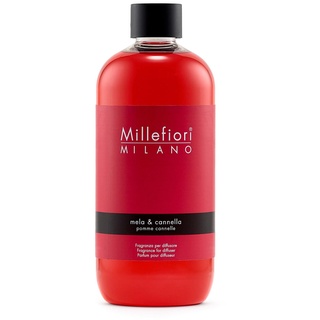 Millefiori 7REMC Mela und Cannella Nachfüllflasche 500 ml für Raumduft Diffuser Natural, Plastik, Rosa, 8.1 x 6.5 x 17.7 cm