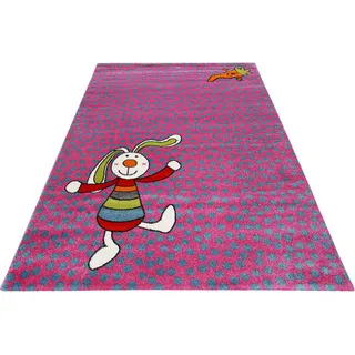 Kinderteppich SIGIKID "Rainbow Rabbit" Teppiche Gr. B/L: 120 cm x 170 cm, 13 mm, 1 St., pink Kinder Kinderzimmerteppiche