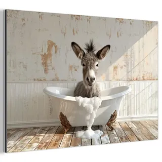 onlywow Metallbild, Esel | Gr.: 120 x 80 cm