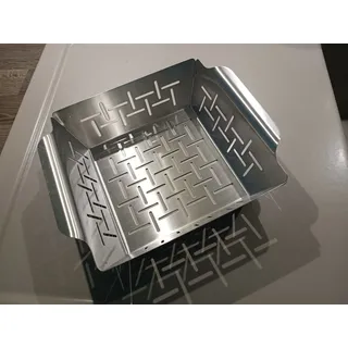 Küchen Profi Gemüsekorb Grillkorb Grillschale BBQ Rost Edelstahl  V2a