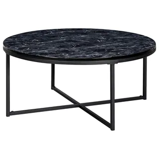 Wohnling Couchtisch rund Schwarz MDF 80 x 36 cm
