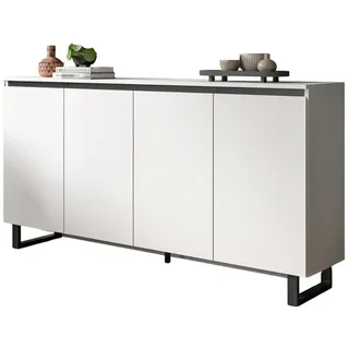 inn.furn Gelia 160 x 84 x 36 cm Weiß / Schwarz