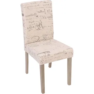 chefgastro Esszimmerstuhl Textil beige 2er Set
