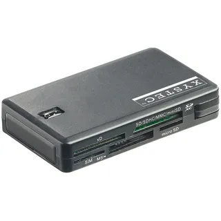 Xystec SIM Kartenleser: Smart-, SIM- und Multi-Card-Reader mit 7 Slots, USB 2.0, Plug & Play (Card Plug and Play, Multi Kartenlesegerät, Leser)