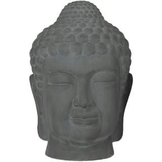 Tarrington House Buddha Kopf, Fikonstein, 33 x 29.5 x 41.5 cm, grau
