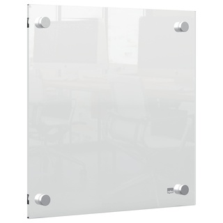 Nobo Mini-Whiteboard für die Wandmontage, Modernes Memo-Board, Trocken Abwischbares Acrylglas, Rahmenlos, 300 x 300 mm, Inklusive Markerstift, Durchsichtig, 1915619