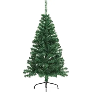 Susany Künstlicher Halber Weihnachtsbaum mit Ständer Christbaum Tannenbaum Dekobaum Kunstbaum Weihnachten Dekoration Weihnachtsdeko Grün 150cm PVC