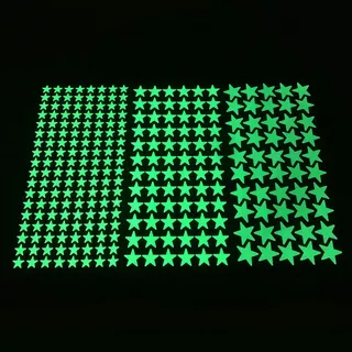 PRECORN Leuchtsterne 122 Stk. ☆ selbstklebend & extrastark ☆ Leuchtsticker leuchten im Dunkeln ☆ 3 Größen – Sternenhimmel für Kinderzimmer, Wand & Decke ☆ Glow in the Dark Sterne
