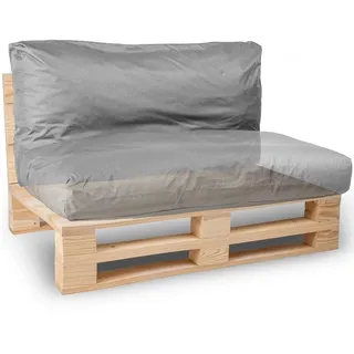 bananair - Palettenkissen Outdoor Wasserdicht & Abnehmbar - Schaumstoffpolsterung, Bequem - Polster Ideal für Europaletten, Palettenmöbel, Gartenmöbel (Sitz- oder Rückenkissen, 120x60 cm, Dunkelgrau)