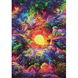 Clementoni® Puzzle CLEMENTONI Puzzle ColorBoom: Sonnenaufgang im Dschungel 500 Teile, Puzzleteile