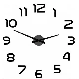 Kleine Klebe-wanduhr Zh002 - Schwarz
