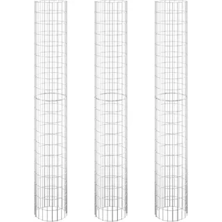 vidaXL Gabionen-Hochbeete 3 Stk. Rund 30 × 200 cm