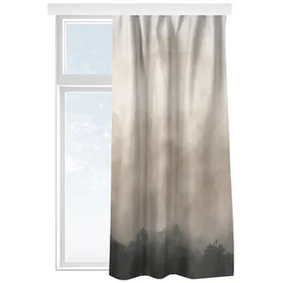 Bilderdepot24 Vorhang Gardine Natur Tropisch Modern Sonnenstrahlen Dschungeldach Türvorhang (1 St), Multifunktionsband, blickdicht, Samt, Schiebegardinen Küche Schlafzimmer Wohnzimmer Schiebevorhang beige 130 cm x 125 cm