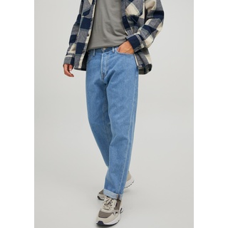 Loose-fit-Jeans JACK & JONES "JJICHRIS JJORIGINAL" Gr. 34, Länge 32, blau (blue denim) Herren Jeans Loose Fit
