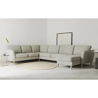 OTTO home Wohnlandschaft Polyester 349cm U-Form Beige
