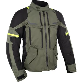 Oxford Rockland Textiljacke wasserdicht - Oliv/Schwarz/Neon-Gelb / 3XL