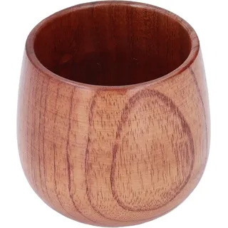 Natürlicher Wasserbecher Aus Massivholz, Schlichter, Bauchiger Tee-, Wein- Oder Kaffeebecher, Klassischer Holzbecher Für Küche Und Bar, Mittelgroß