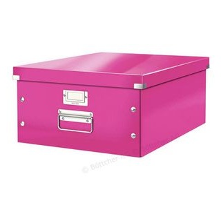 Leitz Aufbewahrungsbox 6045-00-23 ClickundStore, 36L, mit Deckel, Pappe, pink, A3, 37 x 48 x 20cm