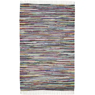 andiamo Fleckerlteppich Multi, Flickenteppich, 100% Baumwolle, 170 x 240 cm | handgewebt aus Baumwollresten, nur Handwäsche (max. 30 °C), Teppich, Läufer für Wohnzimmer, Flur & Küche