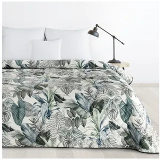 Design91 Tagesdecke Samtdecke Gemusterte Valvet Decke Velours Überwurf Muster Weich, Gesteppt bunt 220 cm x 240 cm
