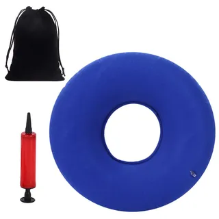 Hämorrhoiden Sitzkissen,Sitzring Nach Op, Steißbeinkissen,Ergonomisches Sitzkissen,Aufblasbarer mit Pumpe und Aufnahmebeutel Donut Kissen Sitzkringel für Steißbein Dekubitus Rollstühle Sitzring