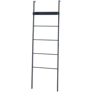 [en.casa] Leiterregal Øksnes 160x50x27,5 cm Schwarz