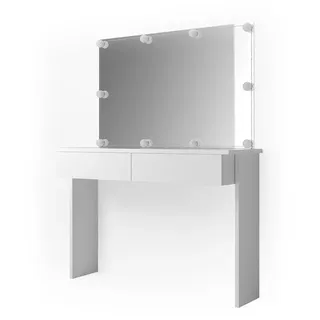 Vicco Schminktisch Azur, Weiß, 120 cm mit LED Beleuchtung