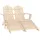 2-Sitzer Adirondack Gartenbank mit Fußstütze 119,5 x 147,5 x 89,5 cm hellbraun 315912