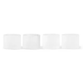 Ferm Living - Ripple Trinkglas low, frosted (4er-Set)