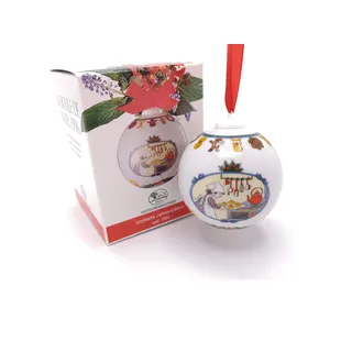 Hutschenreuther Weihnachtskugel 1996, Anhänger, Baumanhänger, Baumkugel, Baumschmuck, Weihnachten, Porzellankugel