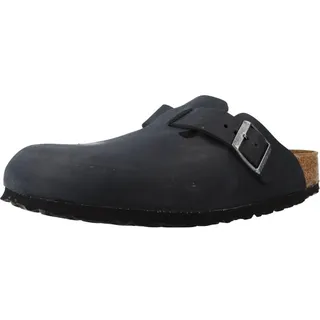 Birkenstock Boston Nubukleder geölt schmal schwarz 37