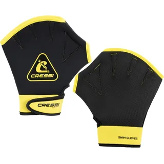 Cressi Aqua Boost Swim Gloves - Black/Yellow / XL