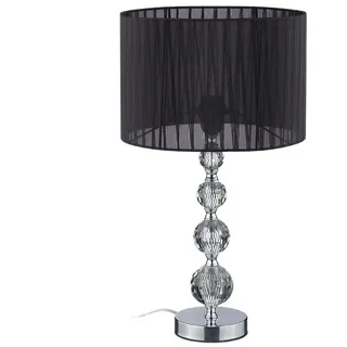 Relaxdays Tischlampe Kristall Schwarz