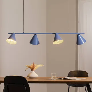 Hängelampe Hängeleuchte Form 4 ALDEX, dimmbar, blau, für Wohn- / Esszimmer, Metall, Modern, Pendelleuchte - 120 cm - 26 cm - 14 cm