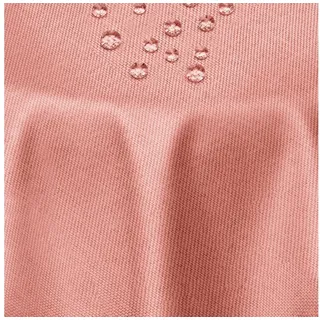 DecoHomeTextil Heimtextilmanufaktur Tischdecke Leinen Optik Tischdecke Tischtuch Abwaschbar Wasserabweisend rosa Oval 135 x 180 cm