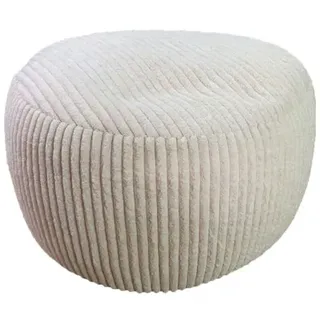 Relaxdays Pouf mit Cordbezug Beige