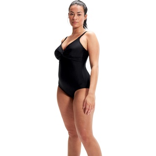 Speedo W Shaping Brigitte 1 Piece Schwarz - Modischer komfortabler Damen Badeanzug, Größe 40 - Farbe Black