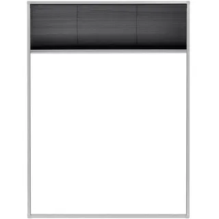 vidaXL Insektenschutz-Plissee für Fenster 60 x 80 cm Grau