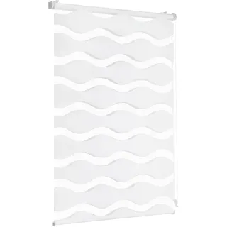 Sekey Doppelrollo Welle 90 x 130 cm Weiß