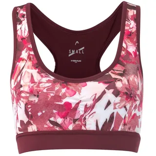 HEAD Damen Unterwäsche Vision Graphic Sport-BH, Dunkelrot, Koralle, XS, 814288