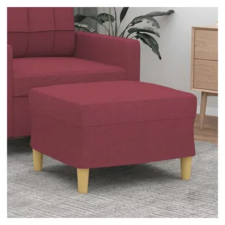 vidaXL Fußhocker Polyester 60 x 50 x 41 cm Weinrot