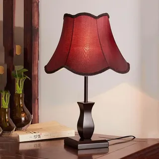 WLBHWL 18,5" Holz-Tischlampe, Industrielle Französische Landhaus-Rustikal-Nachttisch-Nachttischlampe Für Schlafzimmer, Wohnzimmer, Büro, Bücherregal (Glühbirne Nicht Im Lieferumfang Enthalten)
