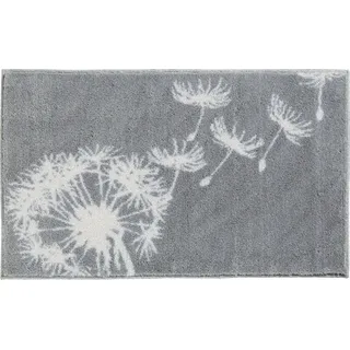 Erwin Müller Badematte Badematte "Prasonisi", Höhe 20 mm, eckig, Blumen grau eckig | 70 cm x 120 cm x 20 mm