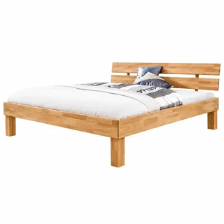 Möbel-Store24 Futonbett Schlafzimmer Bett Kernbuche massiv Holz geölt Judith 120 x 200 cm